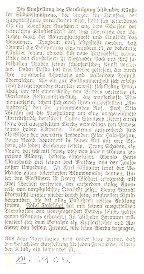 Artikel Ausstellung (1935)